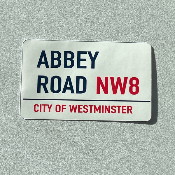 Abbey Road City of Westminster Road Sign Sticker (Glossy or Weatherproof)