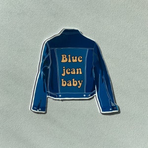 Elton John Tiny Dancer Jean Jacket Sticker (Glossy or Weatherproof)
