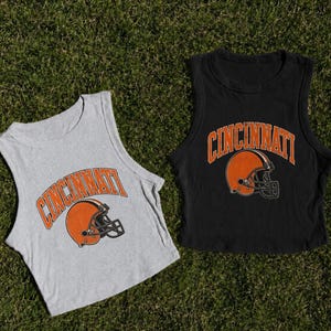 Linne inspirerat av Cincinnati Football Vintage | Linne eller T-shirt för kvinnor | Presenter till henne