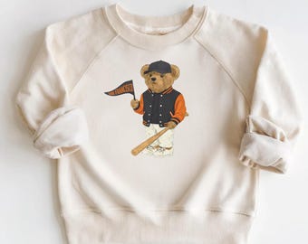 Toddler San Francisco Baseball Crewneck Sweatshirt, Cozy Pullover for Kids