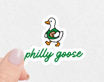 Philly Goose Sticker | Silly Goose | Philadelphia Football Funny Gag Gift | Cute Bubble-Free Sticker