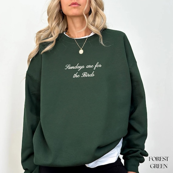Sundays Are For The Birds Embroidered Sweatshirt, Football Sunday Crewneck Sweater, Philadelphia Gear, Gameday Attire