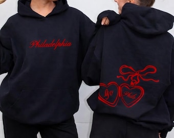 Sudadera con medallón en forma de corazón de béisbol de Filadelfia, jersey deportivo para aficionados de Filadelfia