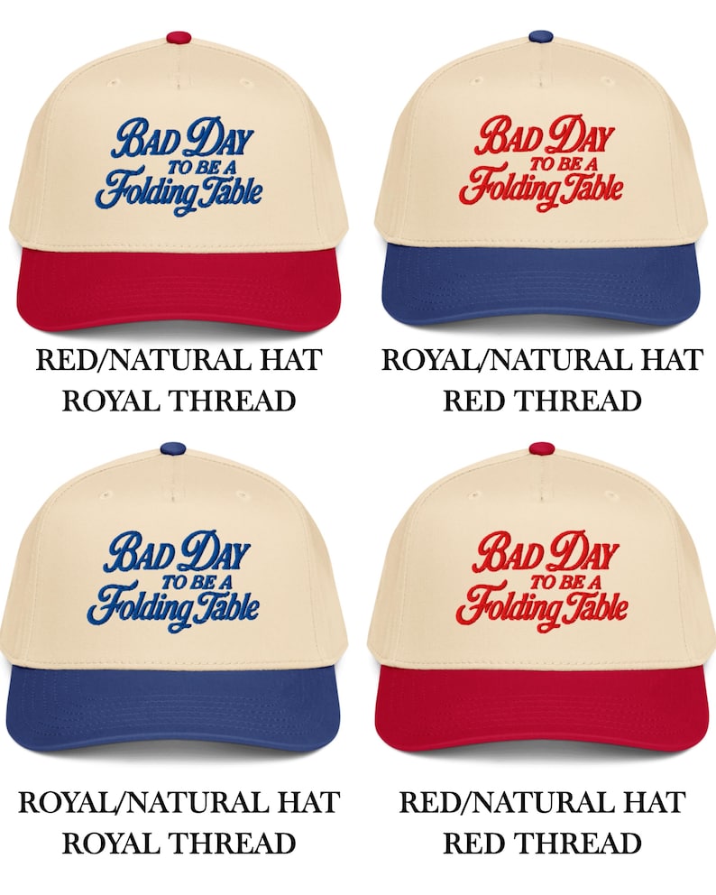 Buffalo Football, Bad day to be a folding table, Football tailgating, fall football season hats, 3d puff embroidery football gift, puff print, bil football, buffalo bil funny hat, folding hat humor, football humor, football buffalo print 3d puff "bad day to be a folding table" embroidered trucker hat for women, gift for men, gift for bil fans, gift for fans in buffalo new york, funny embroidery for fans