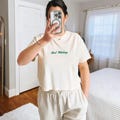 Bird Watching Embroidered Cropped Comfort Colors T-Shirt, Womens Philadelphia Football Top, Crop Tee, Birds Gear, Kelly Green