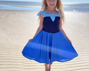 Kiss the Girl Mermaid Twirly Soft Dress, Princess Dress,costume