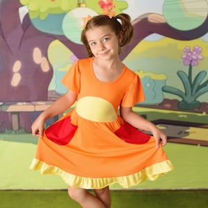 Bingo Dress Orange Dog dress ONLY, Halloween Costume Dress, Soft  Dress. Blue Bing dress