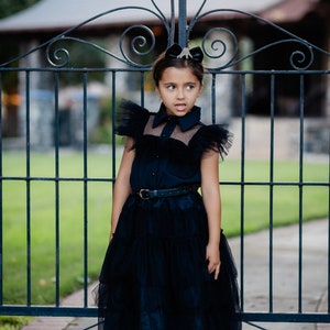 BuySeasons Wednesday Addams Printed Girl Child Halloween Costume - Small