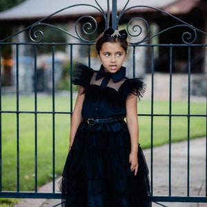  GUUZOGG Wednesday Addams Costume Dress for Girls