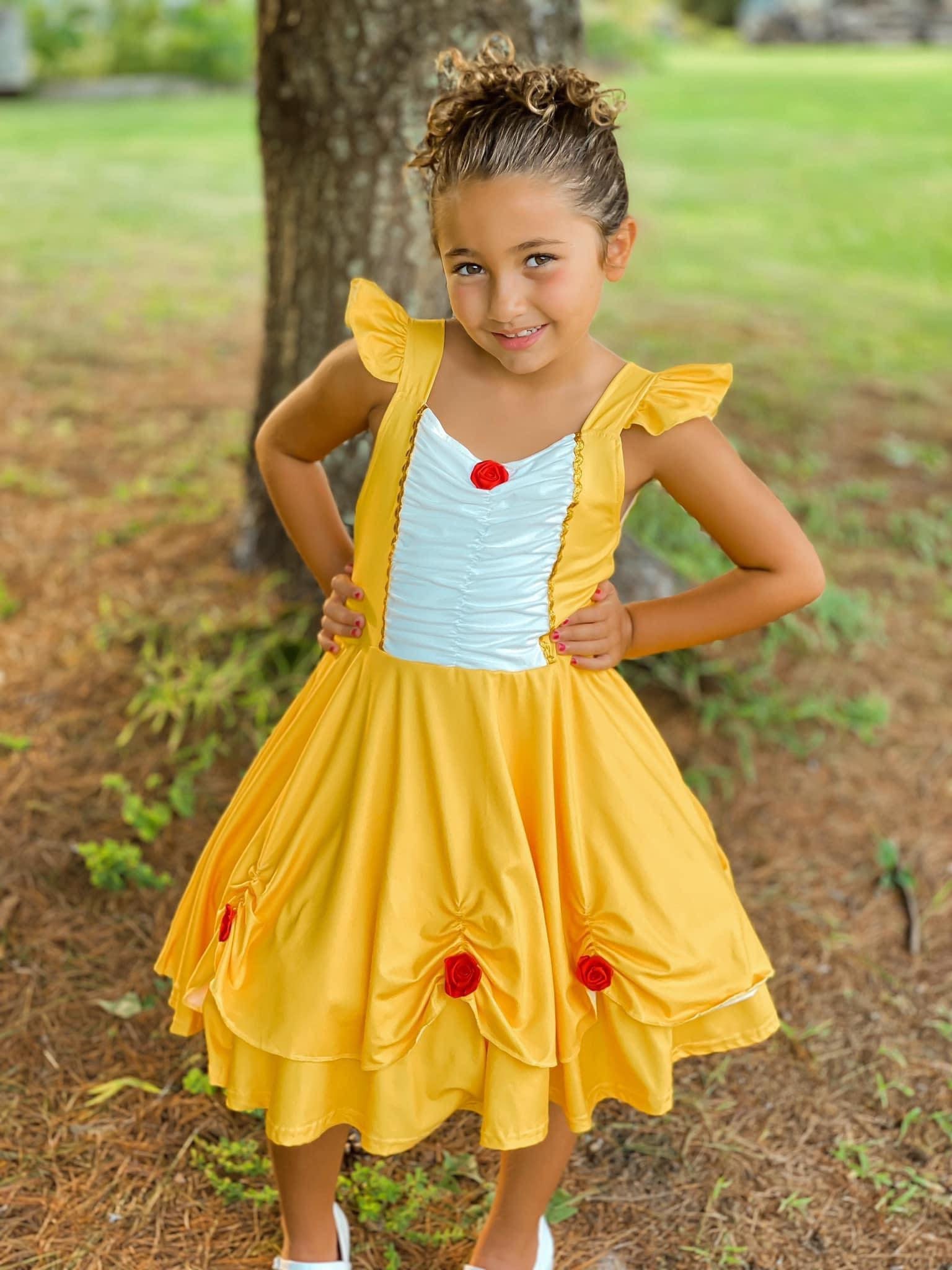 Beauty Twirly Soft Dress Princess Dress Belle Costume - Etsy