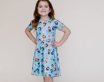 Princess Dress Princesses Twirl Milk Silk Dress, Spring Princess