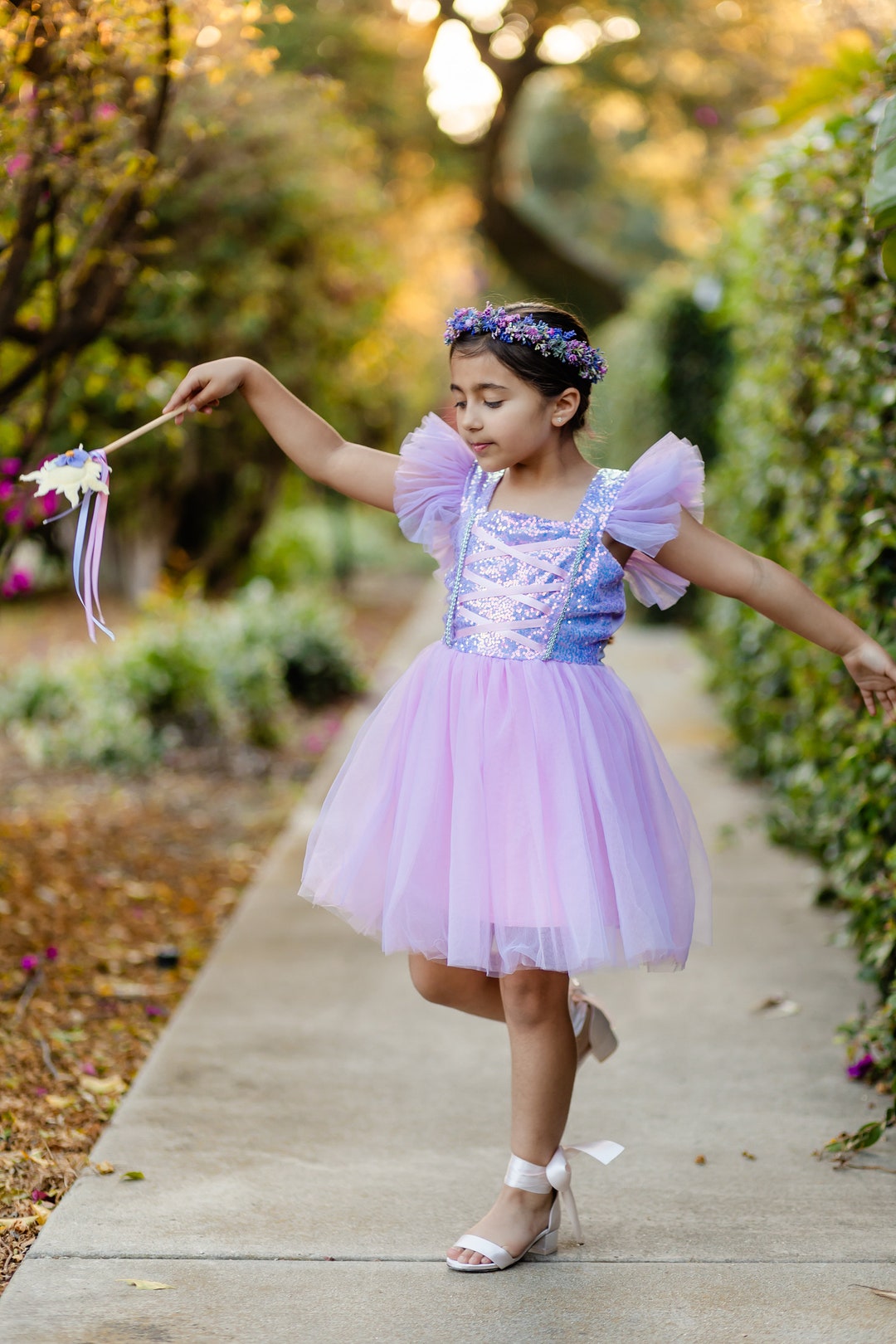 Long Hair Princess Sparkle Tutu Soft Dress, Princess Dress,costume Rapunzel - Etsy