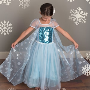 Ice queen Dress with cape, Princess Dress,costume
