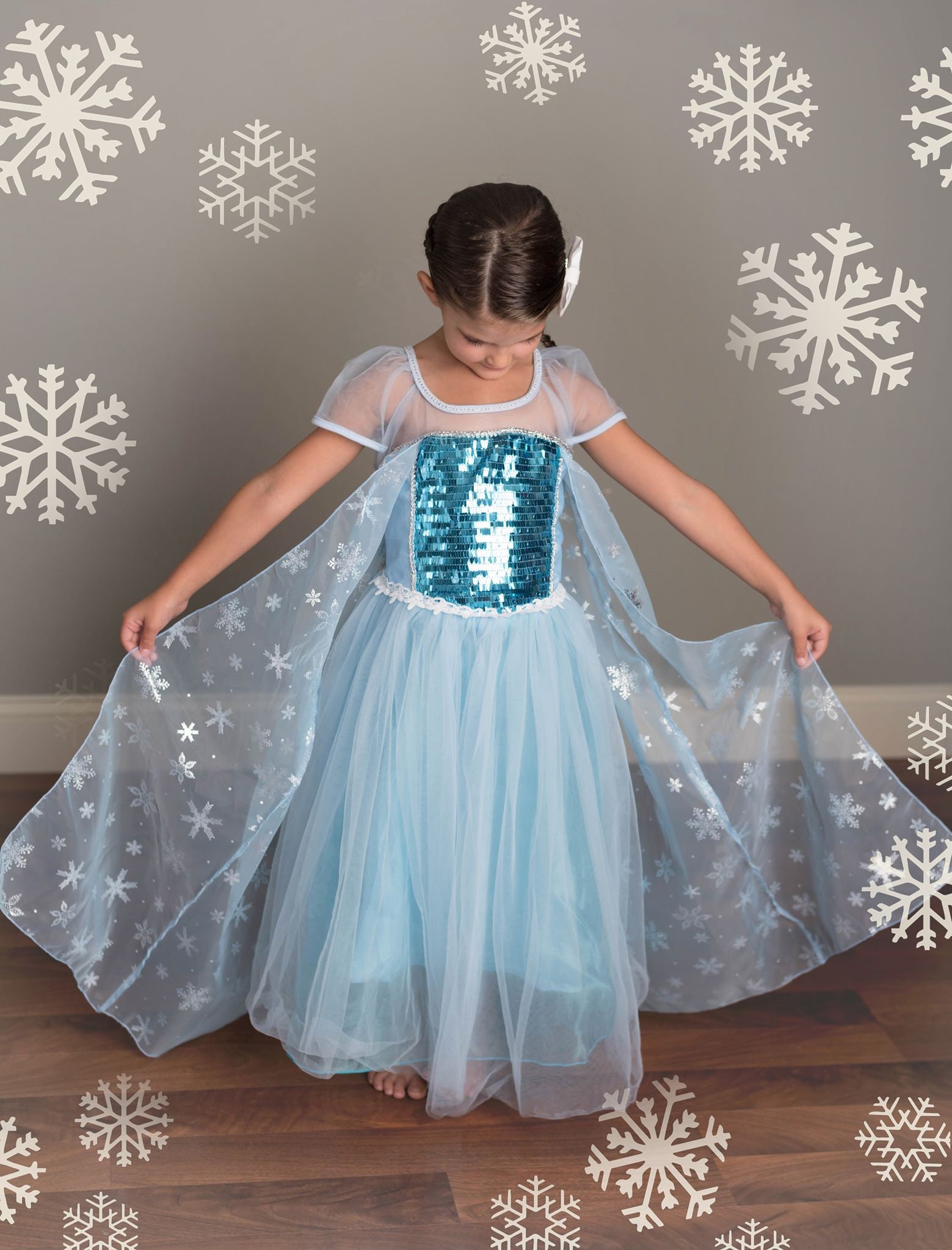 Ice queen Dress with cape, Princess Dress,costume