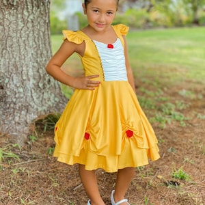 Beauty Twirly Soft Dress, Princess Dress, Belle Costume