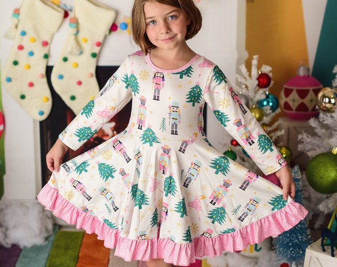 Nutcracker Twirly Soft Dress, Milk Silk Christmas Winter Dress Etsy