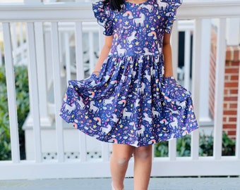 Unicorn Dress 4t - Etsy