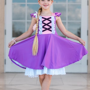 Long Hair Princess Twirly Soft Dress, Princess Dress,costume Rapunzel