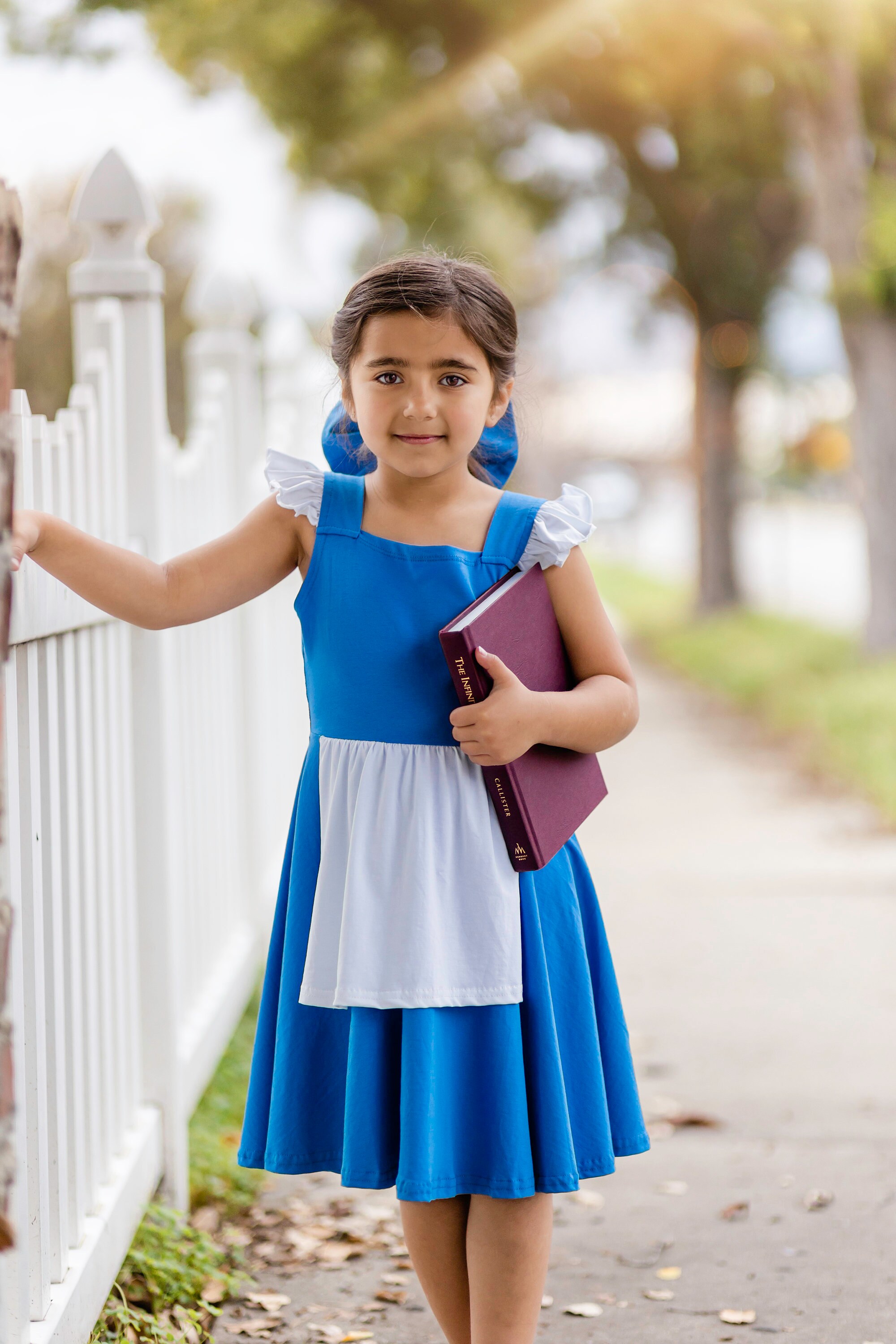 blue dress costume ideas 2023 Blue Dress Belt Outfits Halloween Carnival Suit Cosplay Costume main image 1