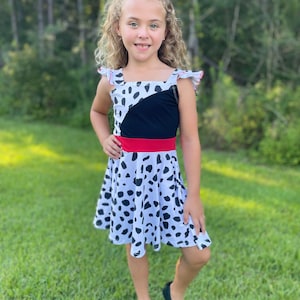 Dalmatian Soft Dress,  costume dress  Cruella