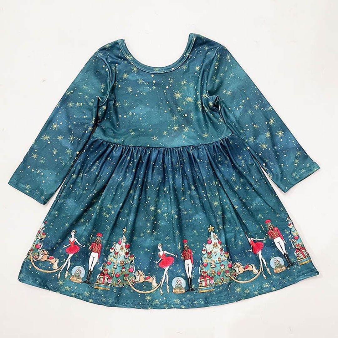 Nutcracker Twirly Soft Dress Milk Silk Christmas Winter Dress Etsy