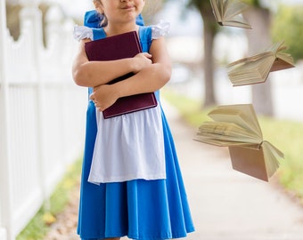 Beauty Blue Dress With Bow , Princess Dress, Costume Belle - Etsy