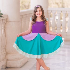 Mermaid Twirly Soft Dress, Princess Dress,costume
