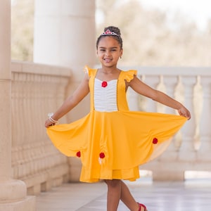 Beauty Twirly Soft Dress, Princess Dress, Belle Costume