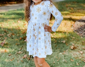 girls snowflake dress