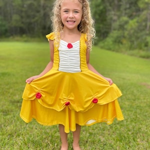 Beauty Twirly Soft Dress, Princess Dress, Belle Costume - Etsy