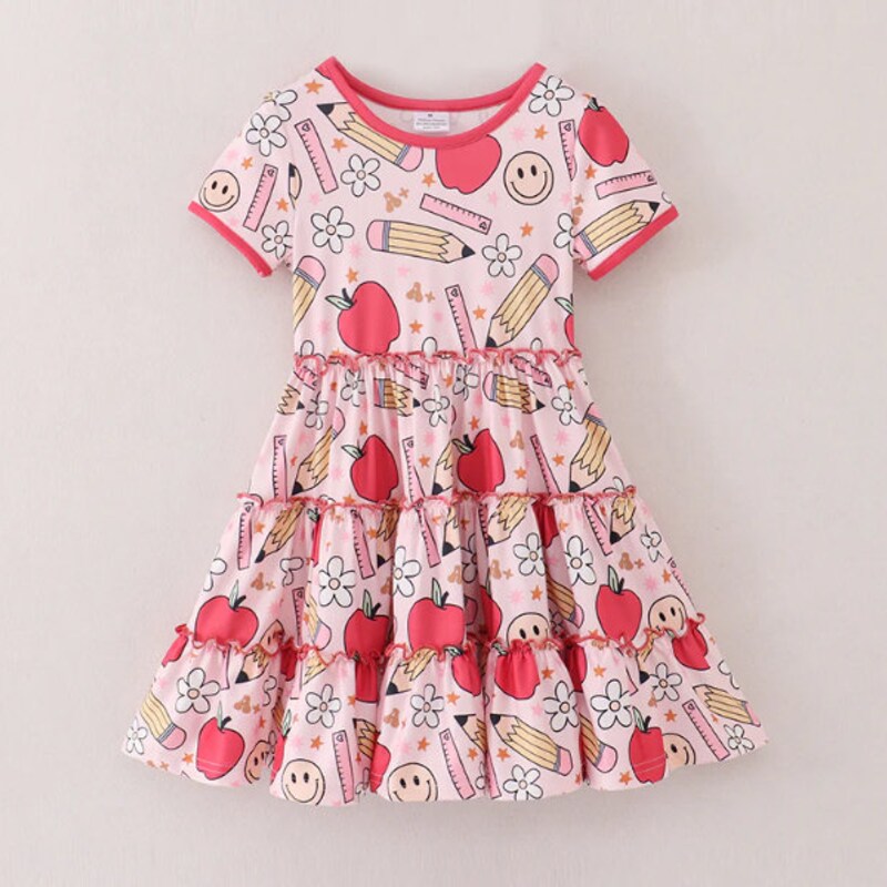 Girls Back to School Dress Girls Vacation Dress main image 1