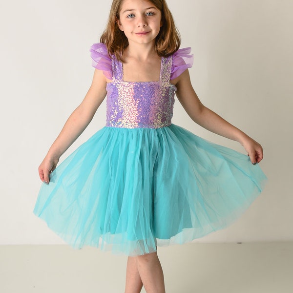 Mermaid Sparkle Tutu Soft Dress, Princess Dress,costume