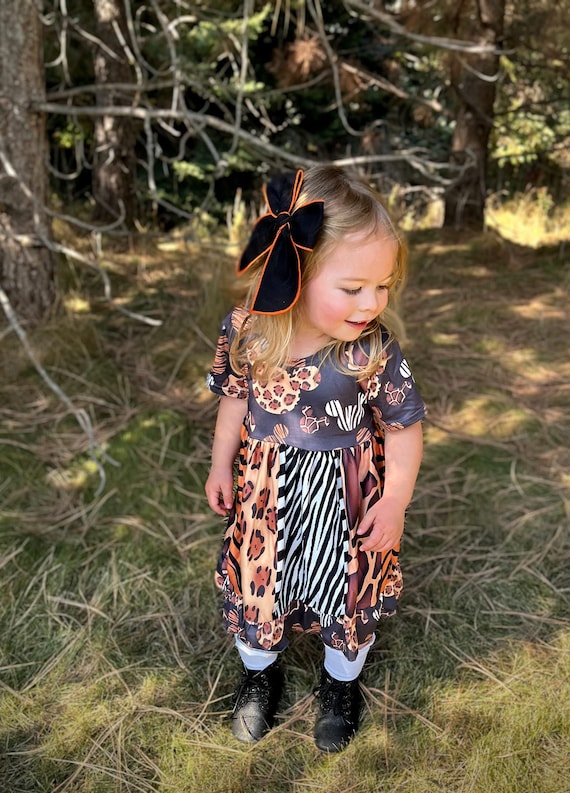 Animal Print Twirl Dress Animal Kingdom Safari Dress Girls Milk Silk Etsy Canada