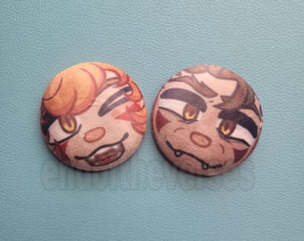 NOT RESTOCKING Ren Hana / Fox Plush Buttons [ Boyfriend to Death / The Price of Flesh ]