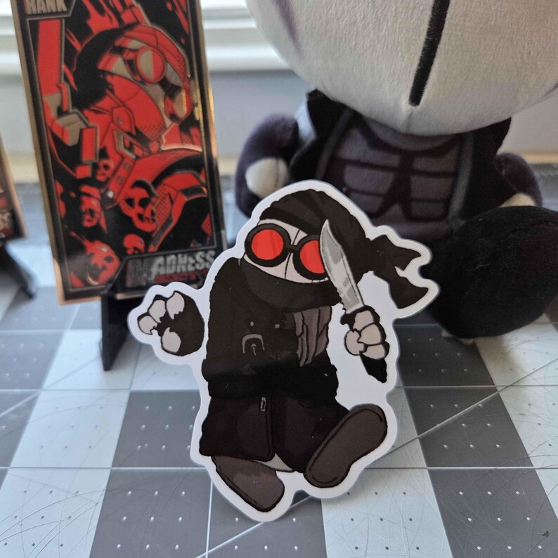 Madness Combat Stickers & Charm [hank, Sanford, Deimos] - Etsy