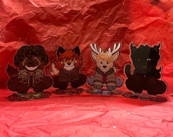 Webkinz x BTD STANDEES - Boyfriend to Death (Ren, Strade, Lawrence Rire)