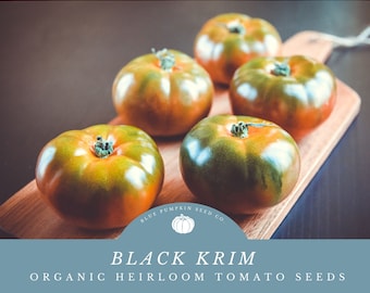 Black Krim Tomato  organic seeds: Grow Delicious, Sweet, And Smokey Flavored Organic Tomatoes - Ideal For Containers