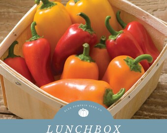 Lunchbox Sweet Pepper Seed Mix (Organic): Grow Generous Amounts of Colorful Sweet Peppers - Perfect for Farmers Markets!