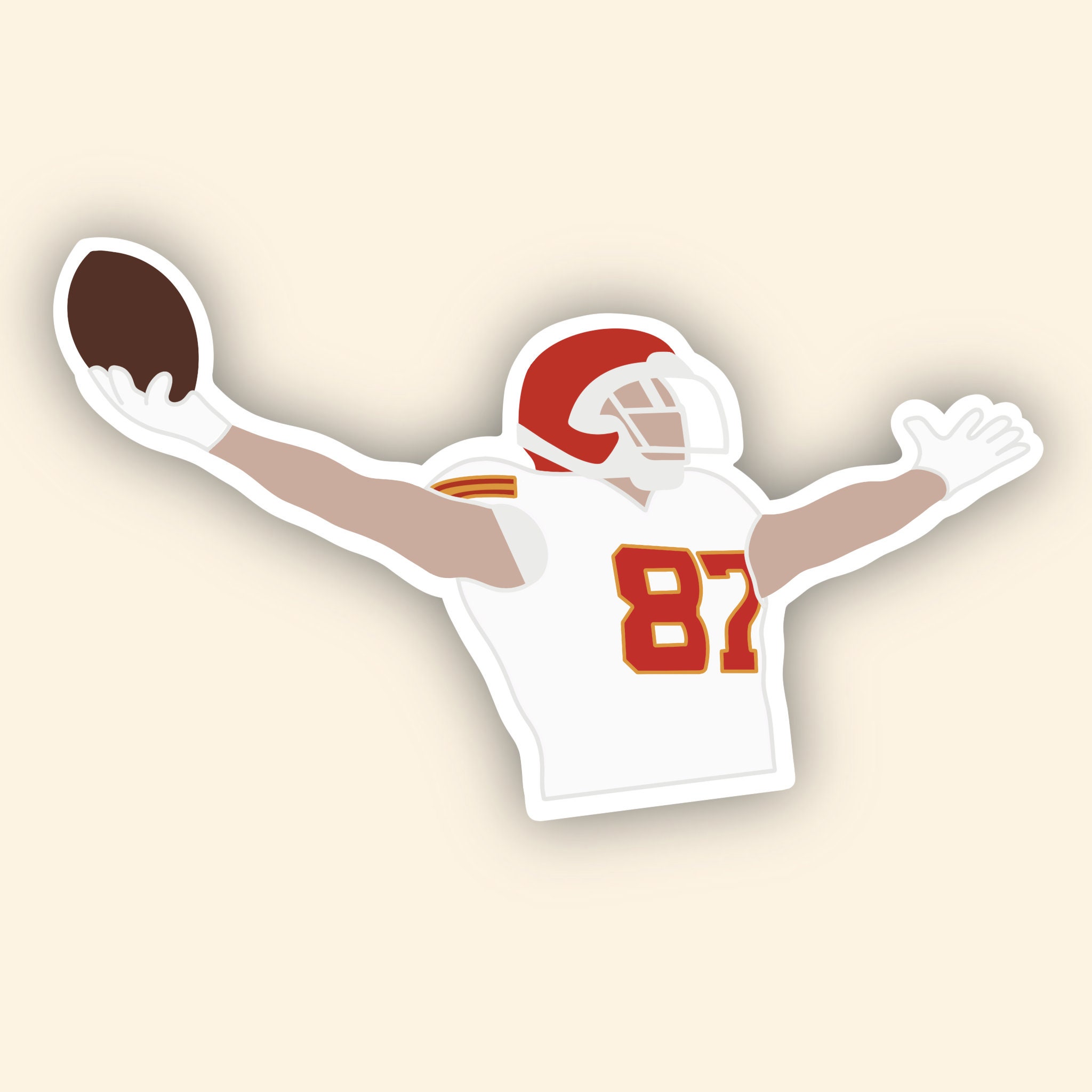 Travis Kelce Kansas City Chiefs 100 Waterproof Sticker Etsy
