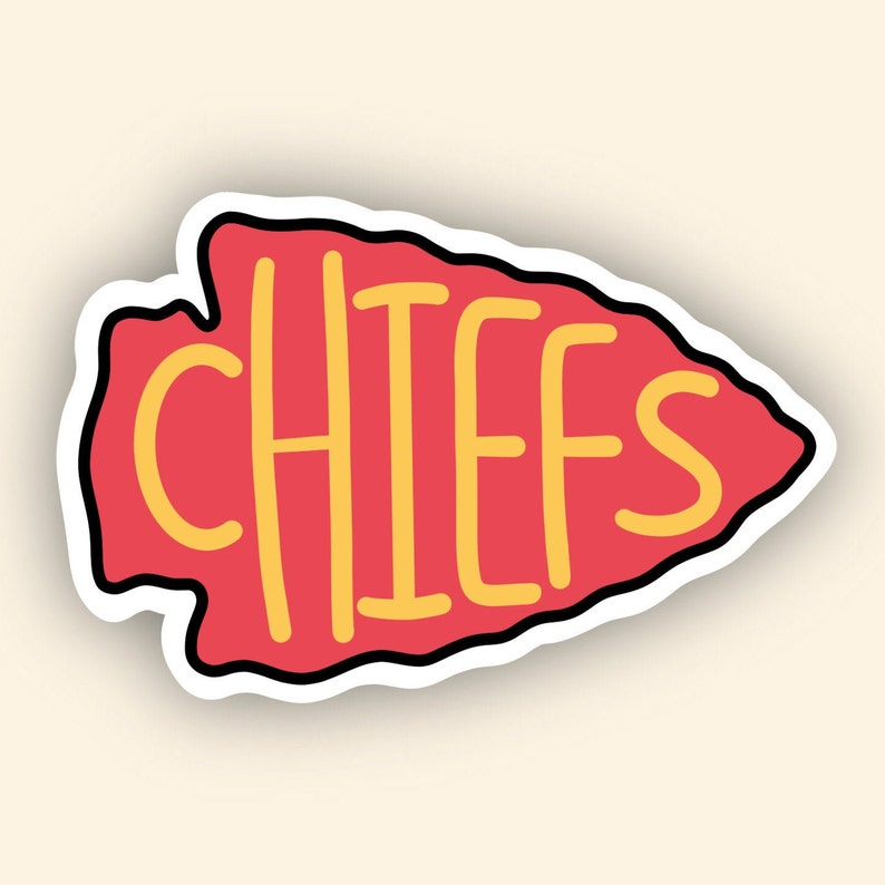 Kansas City Chiefs Arrowhead 100 Waterproof Sticker Laptop Etsy