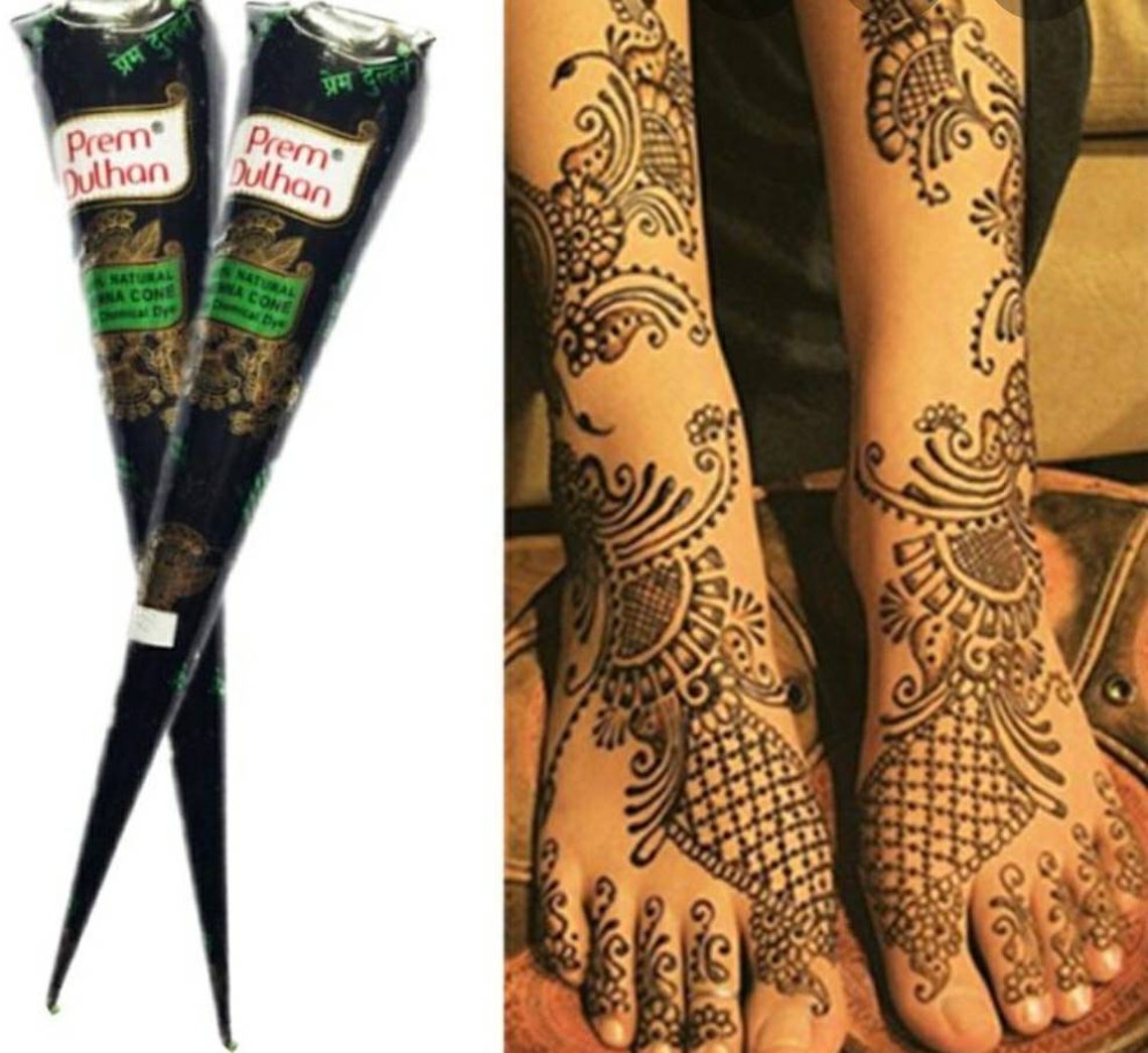 2x 100 Natural Henna Cones Etsy