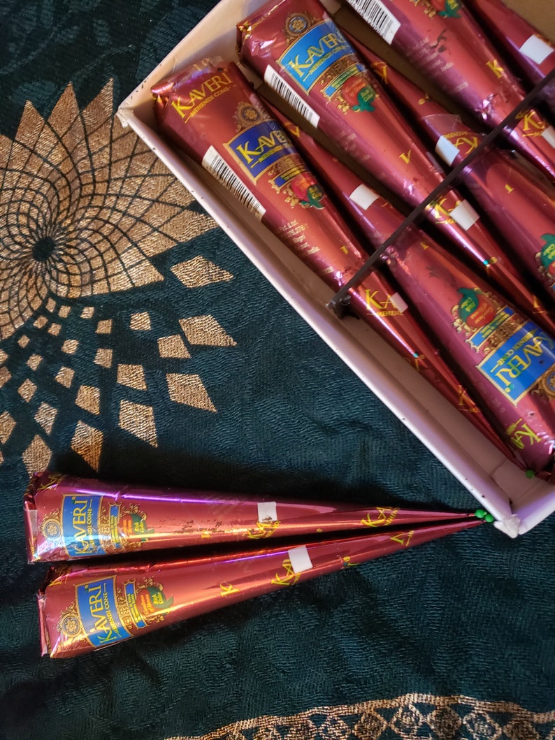 2x Natural Brown Henna Cones Etsy