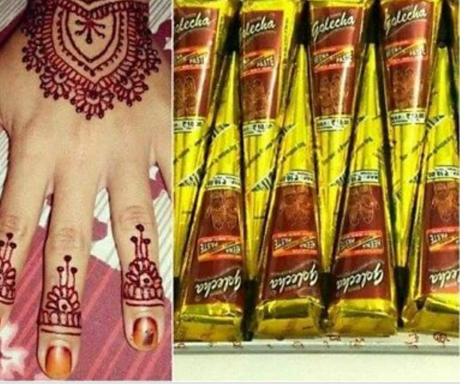 5 Multicolor Henna Cones Etsy