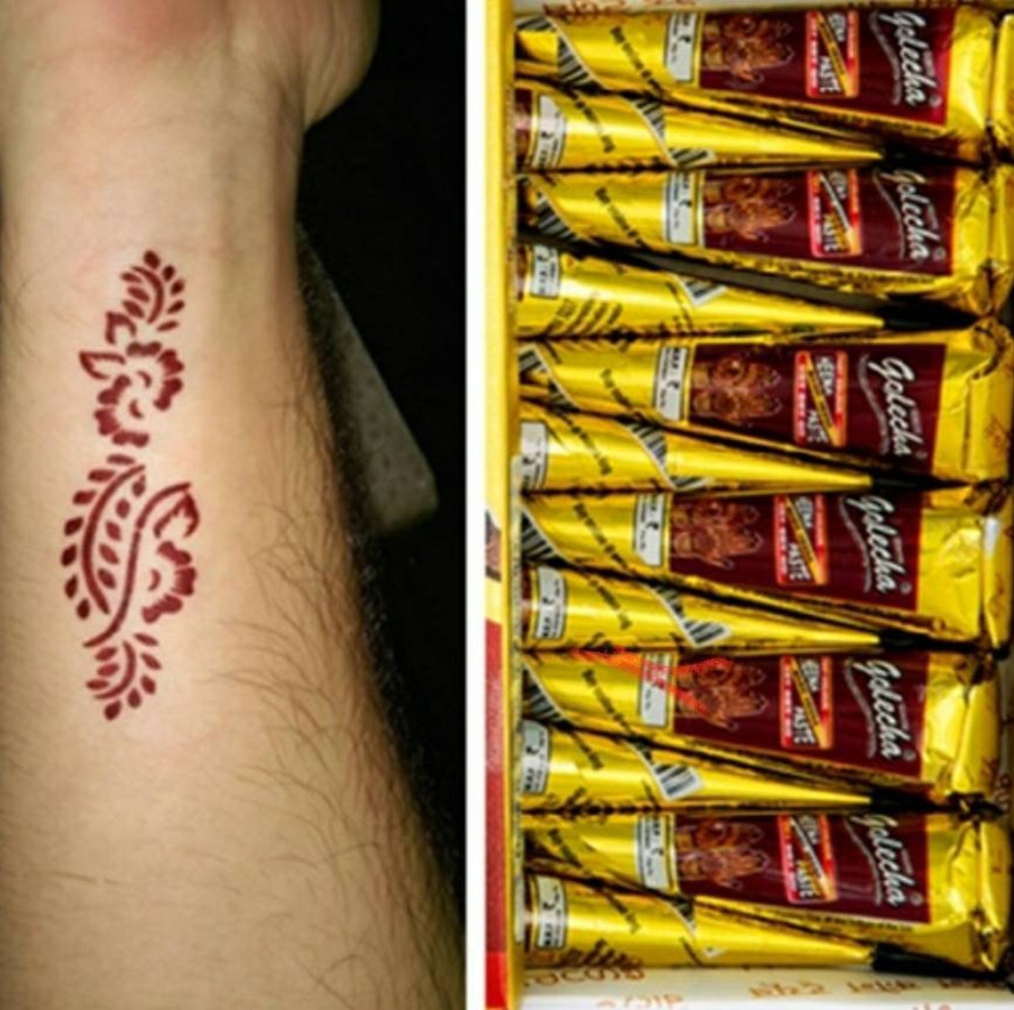 1 Surprise Cone With 12 Dark Red Henna Cones Etsy