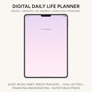 Planificador de vida digital / Diario semanal de salud mental, Diario para iPad, Planificador con hipervínculos, Planificador Goodnotes, Notability