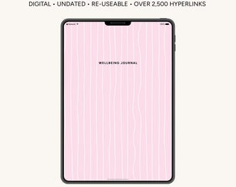 Digital Wellbeing Journal | Mental Health, Digital Journal, Digital Goodnotes Template, Weekly, Daily Planner, Notability