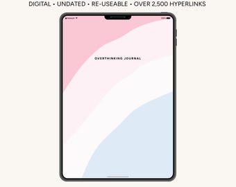 Overdenkend dagboek | Wekelijkse geestelijke gezondheid, angstdagboek, iPad-dagboek, gelinkte planner, Goodnotes-planner, Notability