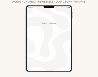 DIGITAL ANXIETY JOURNAL | Weekly Mental Health Journal, Ipad Journal, Hyperlinked Planner, Goodnotes Planner, Notability