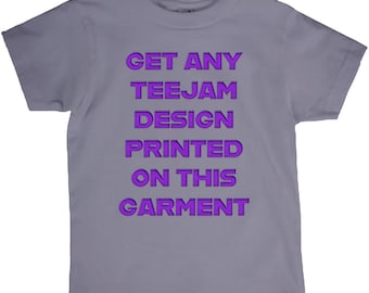 ¡Camisetas en tallas juveniles para diseños de TeeJam!