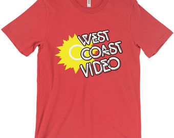 West Coast Video T-Shirt – Retro 90s VHS Store Graphic Tee – Vintage Movie Rental Shirt – Unisex Nostalgia Crewneck
